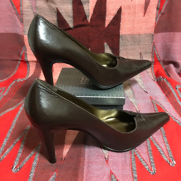 Proxy Dark Brown High Heels Pumps 9.5 M Spain - Picture 8 of 8